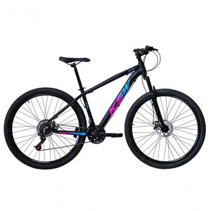 Bicicleta Aro 29 Ksw Xlt Alumínio 27v Freio Disco Mecânico Garfo Suspensão - Preto/pink/azul Tam.19