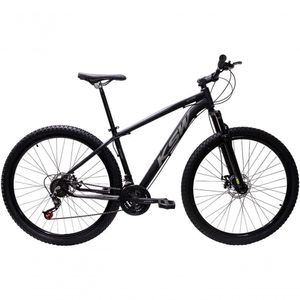 Bicicleta Aro 29 Ksw Xlt Alumínio 27v Freio Disco Mecânico Garfo Suspensão - Preto/prata Tam.21
