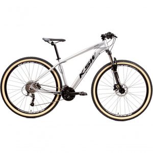 Bicicleta Aro 29 Ksw Xlt 27v Freio Hidráulico K7 Garfo Trava Pneu Faixa - Branco Tam.19