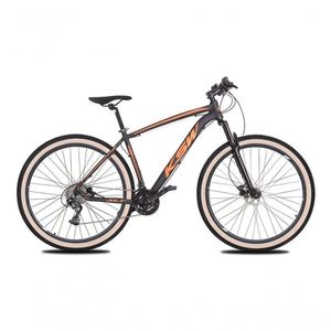Bicicleta Aro 29 Ksw Xlt 27v Freio Hidráulico K7 Garfo Trava Pneu Faixa - Preto/laranja Tam.17