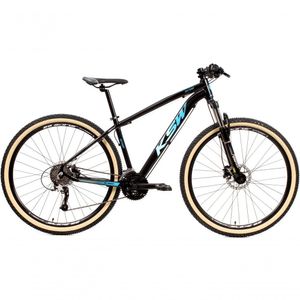 Bicicleta Aro 29 Ksw Xlt 27v Freio Hidráulico K7 Garfo Trava Pneu Faixa - Preto/azul Tam.21
