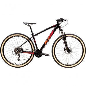 Bicicleta Aro 29 Ksw Xlt 27v Freio Hidráulico K7 Garfo Trava Pneu Faixa - Preto/vermelho/laranja Tam.17