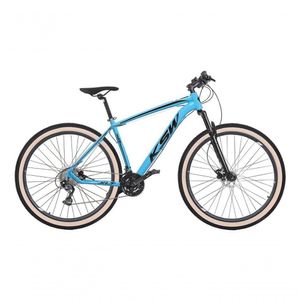 Bicicleta Aro 29 Ksw Xlt 24v K7 Câmbios Shimano Freio Hidráulico Garfo Trava Pneu Faixa - Azul Tam.17