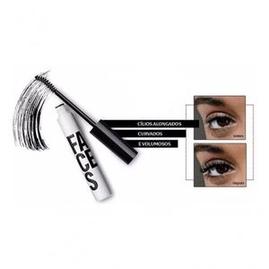 Máscara Para Cílios Faces Mega Fantástica Preta 7ml Qhs - Natura