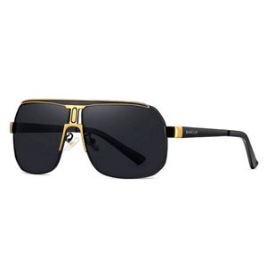 Óculos De Sol Esportivo Masculino Condução Proteção Lente Polarizada Uv400 Dourado