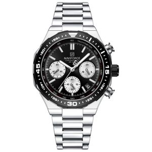Relogio De Pulso Masculino De Quartzo Design Casual Esportivo Luminoso Impermeável Prata
