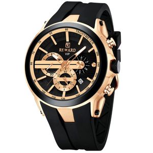 Relogio Masculino Esportivo Impermeavel 3atm Pulseira De Silicone Dourado