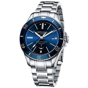 Relógio De Pulso Mecânico Masculino Anchor Automatico Impermeavel 100m à Prova Dagua Azul