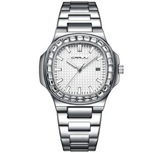 Relogio Masculino Casual Quadrado Em Aço Inoxidável Impermeavel 3atm Branco