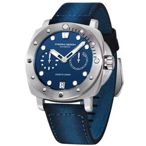 Relógio De Mergulho Mecânico Automático Masculino 200m à Prova D'água Azul