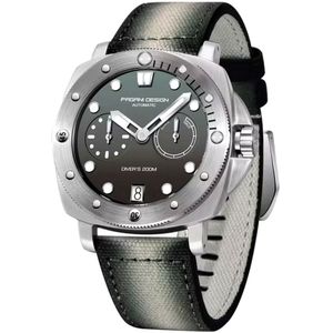 Relógio De Mergulho Mecânico Automático Masculino 200m à Prova D'água Cinza