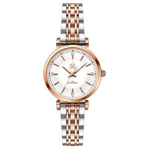 Relógio De Pulso Feminino Casual Ultra Fino Em Aço Inoxidavel Impermeavel 3atm Rose Gold