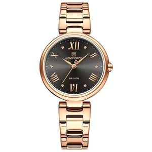 Relógio De Pulso De Aço Inoxidável Feminino Minimalista Criatvo Impermeavel Preto