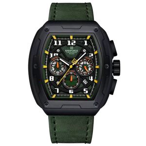 Relógio De Pulso De Quartzo Tonneau Desgin Esportivo Luminoso Impermeavel Verde