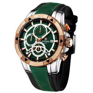 Relógio De Pulso De Quartzo Pulseira De Silicone Luminoso Impermeavel Verde