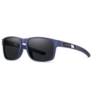 Óculos Esportivos Ultra Leve Moldura Confortável Tr-90 Lente Polarizada Uv400 Azul Escuro