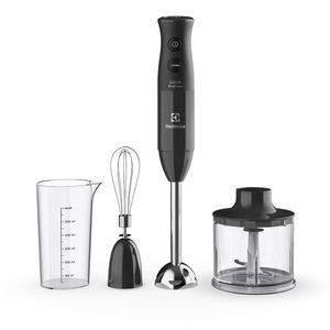 Mixer 3 Em 1 Electrolux Preto 600W Com Haste Em Inox E Tecnologia Truflow EIB20 127V