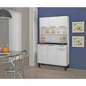 Kit Cozinha Rose Compacta Itatiaia Em Aço 6 Portas 1 Gaveta Branca I3g1-105