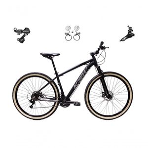 Bicicleta Aro 29 Ksw Xlt 24v K7 Câmbios Shimano Freio Hidráulico Garfo Trava Pneu Faixa - Preto/prata Tam.19