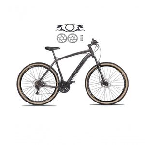 Bicicleta Aro 29 Ksw Xlt 24v Freios Disco Hidráulicos Garfo Suspensão Pneu Faixa - Grafite Tam.19