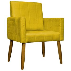 Poltrona Decorativa Mari - Amarelo Suede