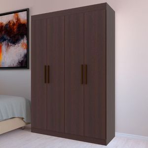 Guarda-roupa Ville 4 Portas 2 Gavetas Bartira Café