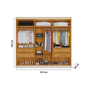 Guarda-roupa Europa Mademarques Sicilia 2 Portas E 4 Gavetas Peroba