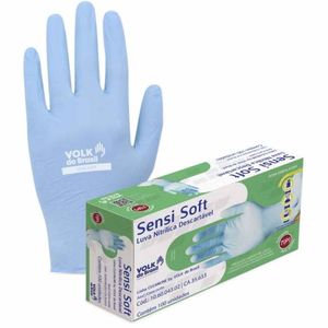 Luva Sensi Soft Azul Volk G