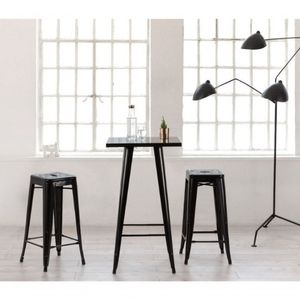 Mesa Alta Bistrô De Bar + 2 Banquetas Altas Iron Tolix