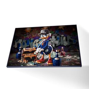 Quadro Tio Patinhas Vinil Sem Vidro Tamanho/moldura 70x50 Caixa Cor Preta
