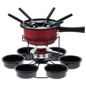 Aparelho De Fondue Giratório Forma Aspen 16 Peças Vermelho