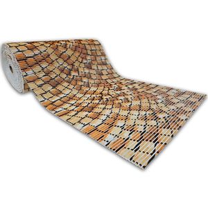 Tapete Passadeira Emborrachada Pvc Antiderrapante 0,65x4,00m Pedra Portuguesa