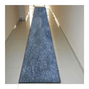 Tapete Passadeira Simples Aveludado 50x400 Borda Sem Costura Cinza