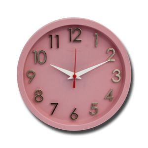 Relógio De Parede Silencioso 24cm Gold 3d Sigma Phr062 Cores Rosa