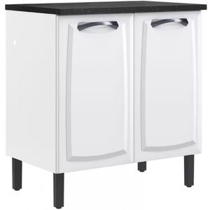 Balcão Duplo Itatiaia New Premium Com 2 Portas E 2 Prateleir Branco