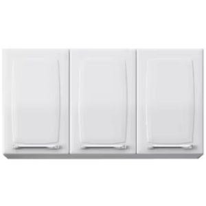 Armário Aéreo Triplo Luce 3 Portas 2 Prateleiras Itatiaia Branco