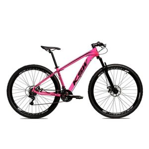 Bicicleta Aro 29 Ksw 24v Tourney Freio Hidraulico Trava E K7 - Rosa/preto - 17" Rosa/preto