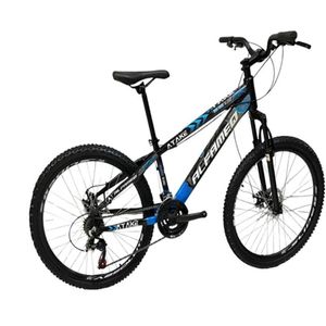 Bicicleta Aro 26 Alfameq Atake Câmbios Importados 21v Slide Preto Azul