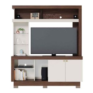 Estante Home Tv Até 50 Polegadas 2 Portas Vanessa Nogueira Real-off White