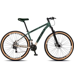 Bicicleta Aro 29 Com Câmbio Traseiro Shimano Emotion Verde Militar-bege