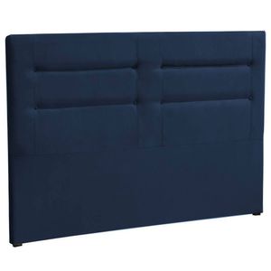Cabeceira Queen Estofada Para Base Box Atenas 160 Cm Veludo Azul