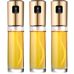 Kit 3 Porta Azeite Vinagre Spray Galheteiro Dosador Aço Inox 100ml