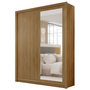 Guarda Roupa Dubai Com Espelho 2 Portas De Correr Nature Vr