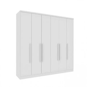 Guarda Roupas Veneza 6 Portas Tcil Móveis Branco