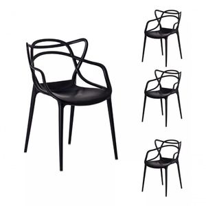 Kit Com 4 Cadeiras Allegra Universalmix 100% Polipropileno