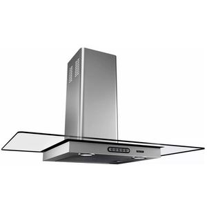 Coifa De Parede 90cm Vidro Reto Terim Inox 110V