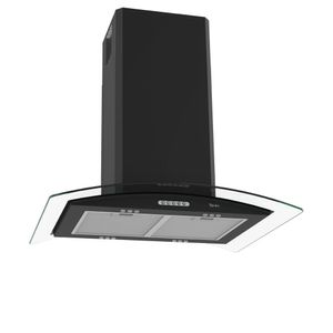 Coifa Terim Ilha Teto Vidro Curvo 75 Cm Preto 127V