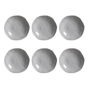 Conjunto De Pratos Fundos Porto Brasil Orgânico Concreto Cinza