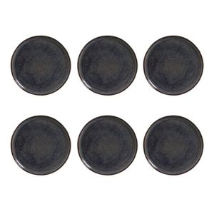 Conjunto De Pratos Rasos Porto Brasil Bio Titanium Com 6 Pçs Azul
