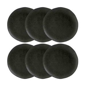 Conjunto 6 Pratos Rasos Porto Brasil Orgânico Carbon 26,5cm Preto